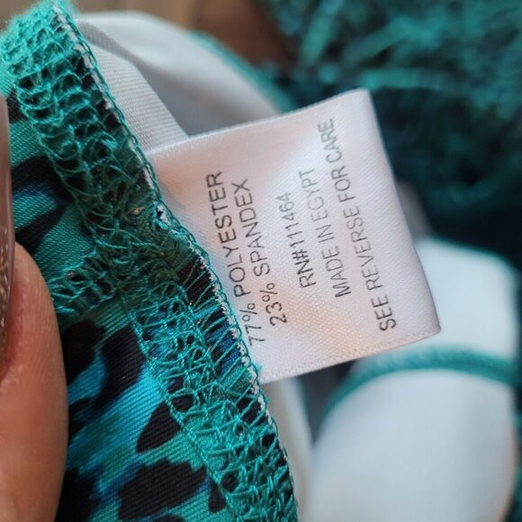 Wevo Active Blue & Black Leopard Print Flared Leggings M - Picture 4 of 5